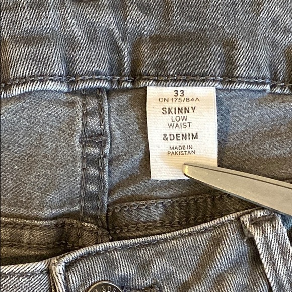 Gray Skinny Jeans with Distressed Details - Picture 3 of 8